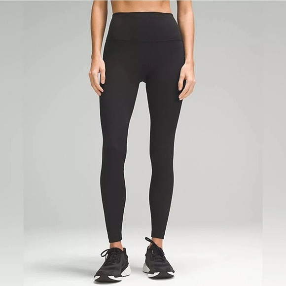 LULULEMON Wunder Train Ribbed HR Tight 28" Black Size 4 NWT - Picture 1 of 7
